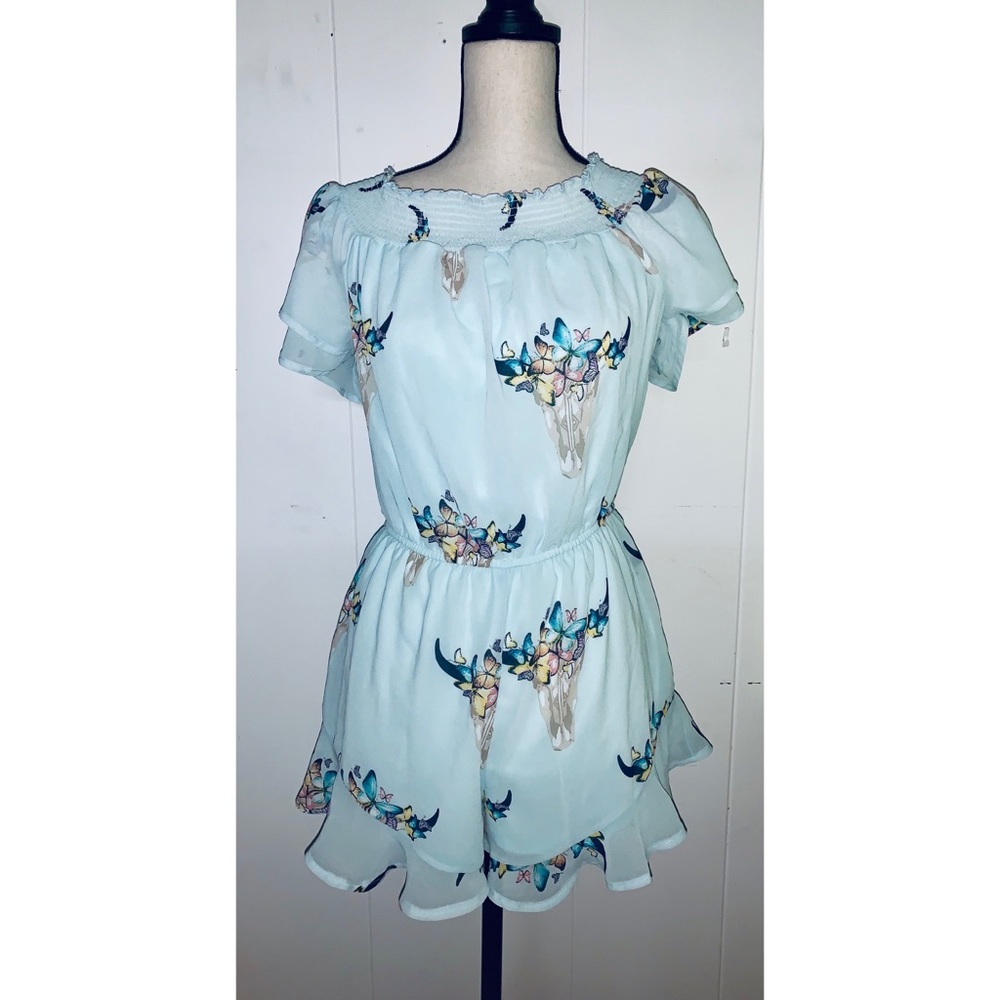 Cow skull romper
